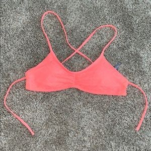 Pink/orange Aerie bikini top